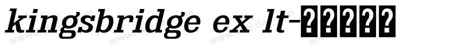 kingsbridge ex lt字体转换
